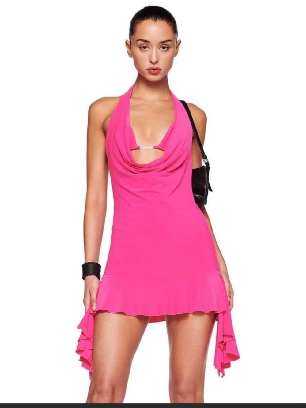 I.AM.GIA Knox Dress Hot Pink Halter Mini S NWT